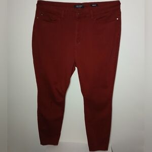 Judy Blue Burgundy Skinny Jeans 24W Stretch Denim Mid Rise